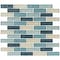 Andova Tiles ANDOVA TILES Pristine 1" x 3" Glass Brick Joint Mosaic Tile ANDPRI517 - alternate 1